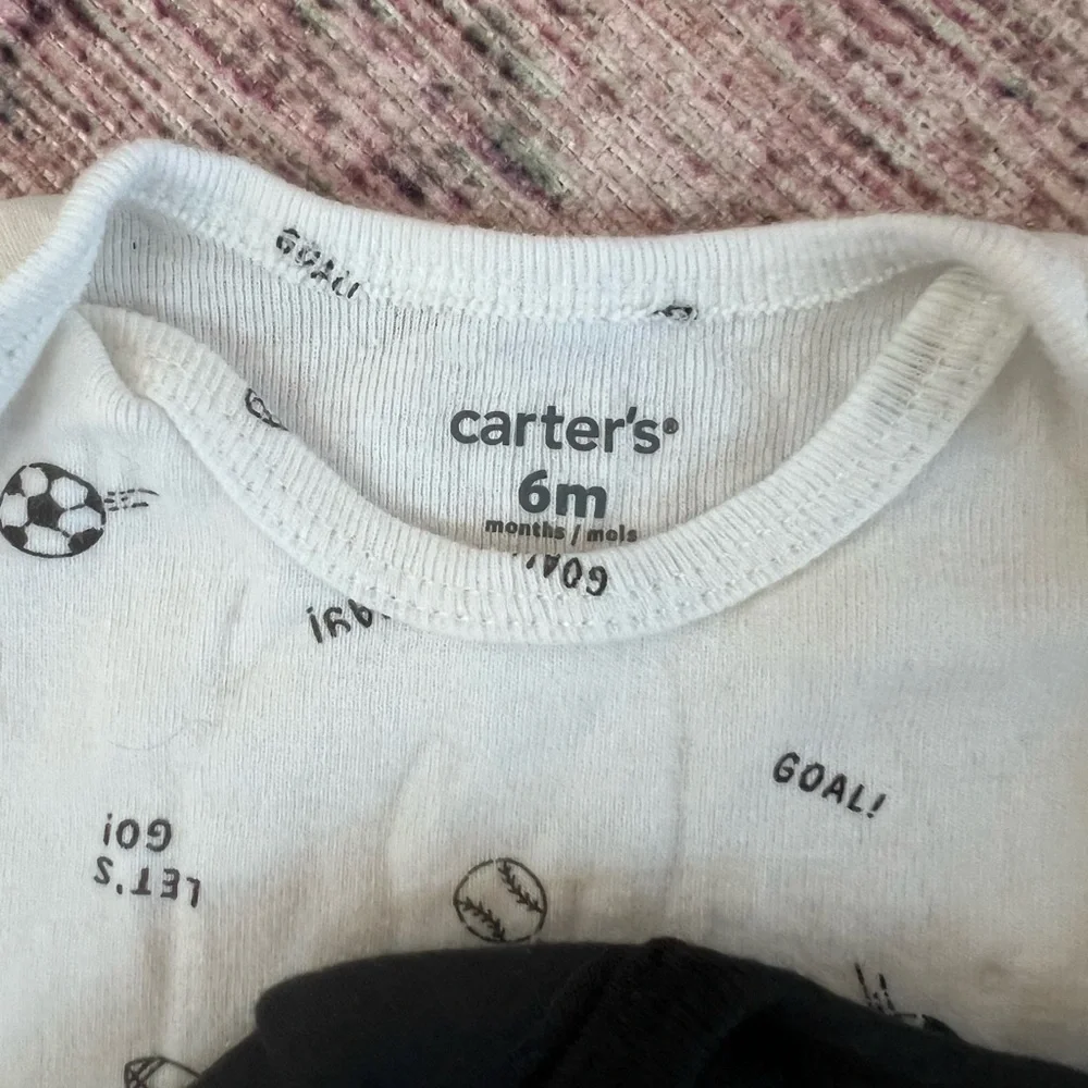Carter's Kids Bodysuits - Black, White, Gray